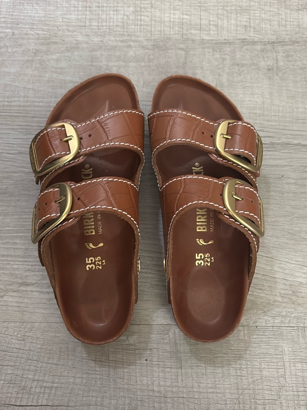 Birkenstock Women’s Double-Buckle Sandal in Chestnut Brown